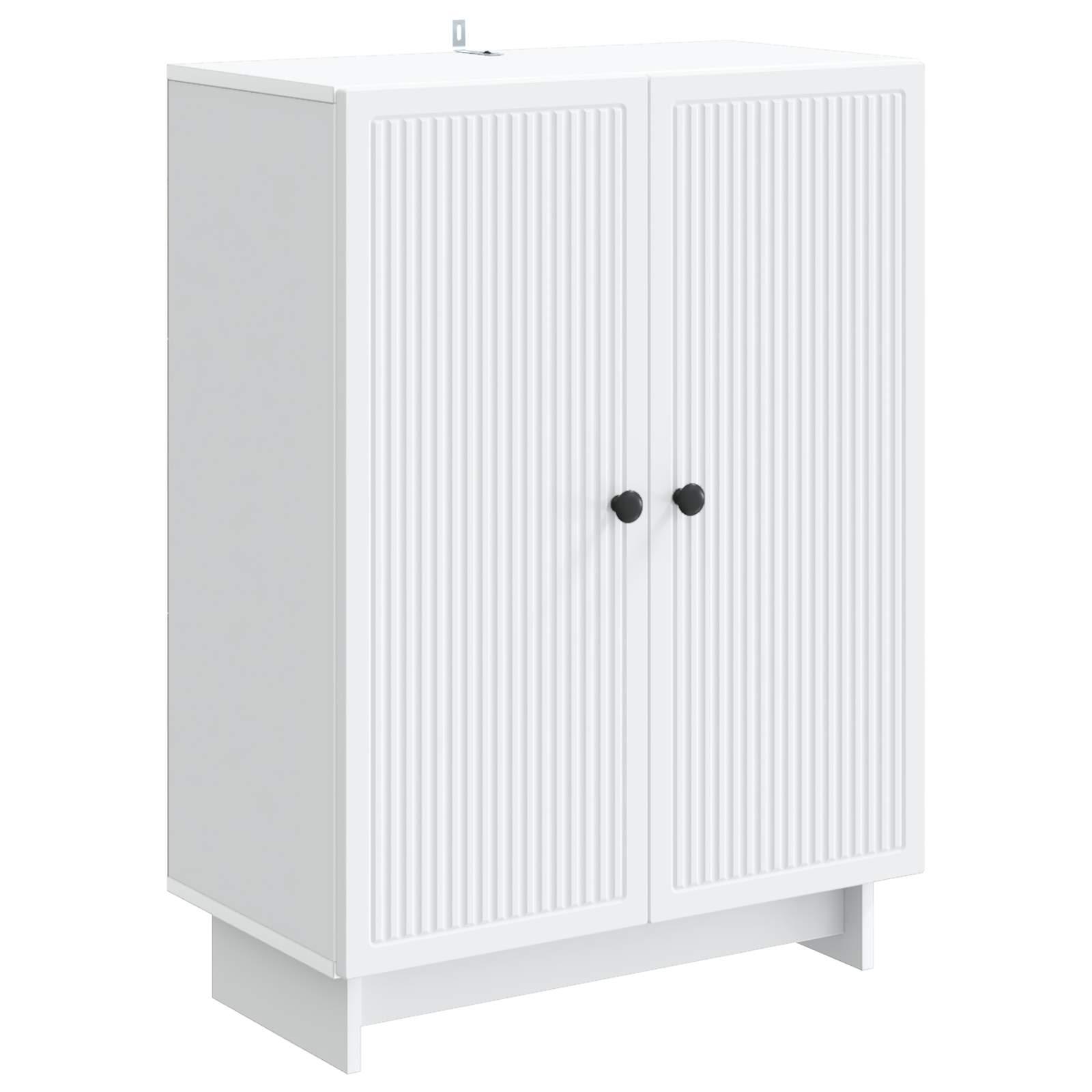 Sidebord Hvid 66 x 34,5 x 90 cm Konstrueret træ billede