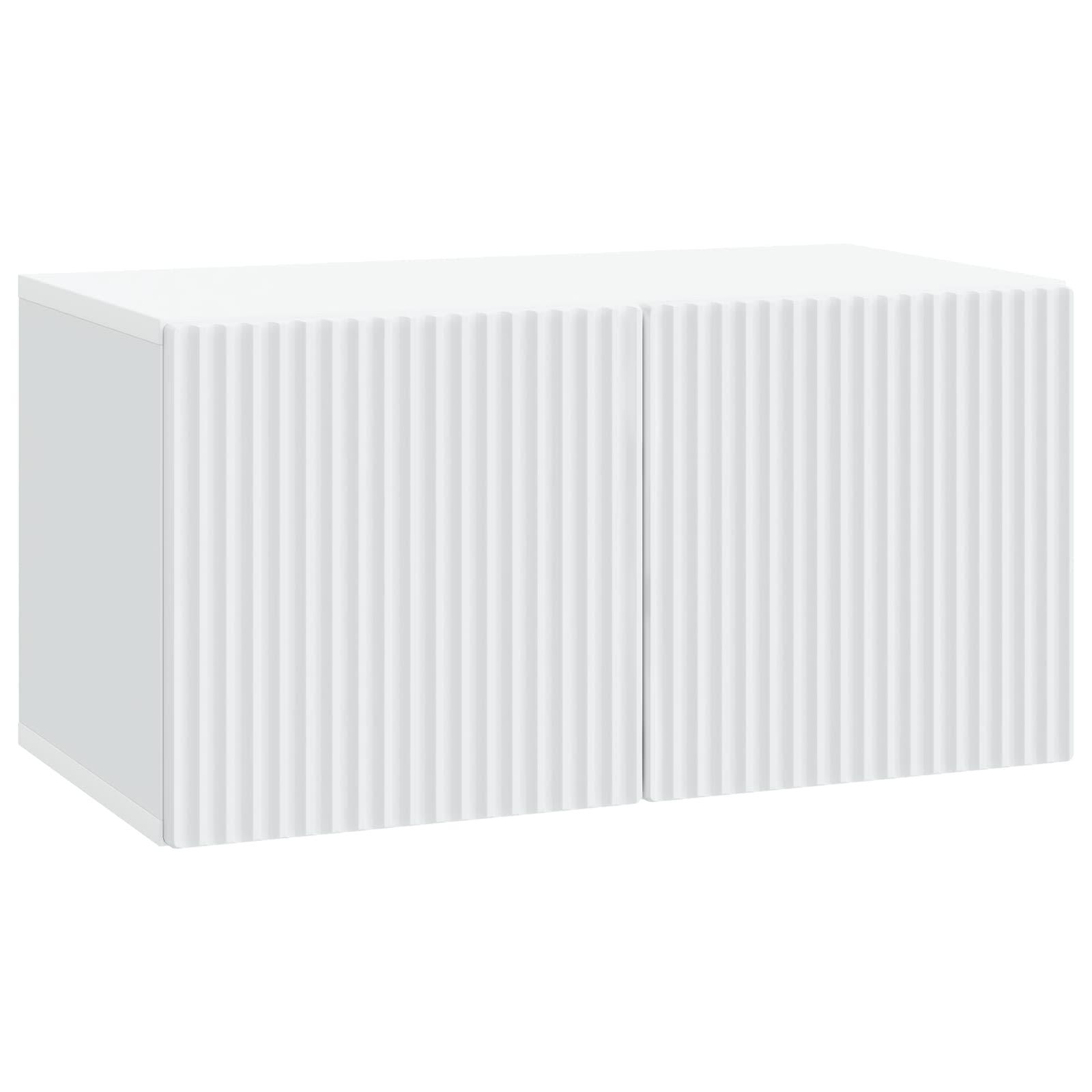Væghængt TV-skab Hvid 59,5 x 31 x 30 cm Konstrueret træ billede