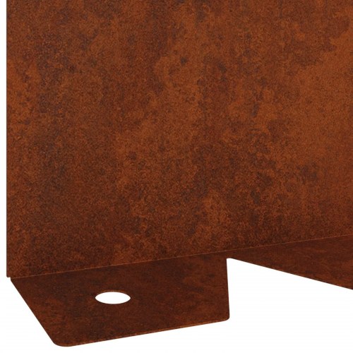 Plænekant - 10 stk. stål, rusten look, 102 × 10 × 4 cm