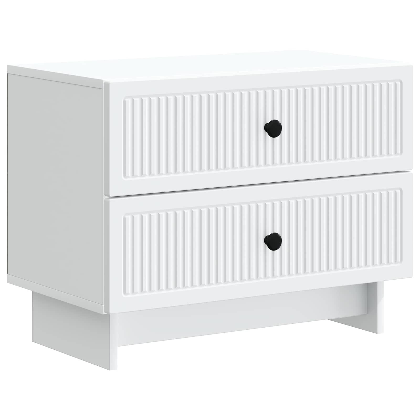 Natskab med skuffe Hvid 62 x 34,5 x 47,5 cm Konstrueret træ billede
