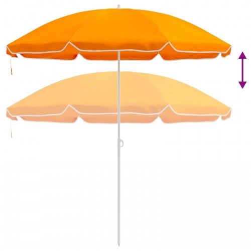 Haveparasol 160 cm i 170T polyester - orange, vippe- og højdejusterbar