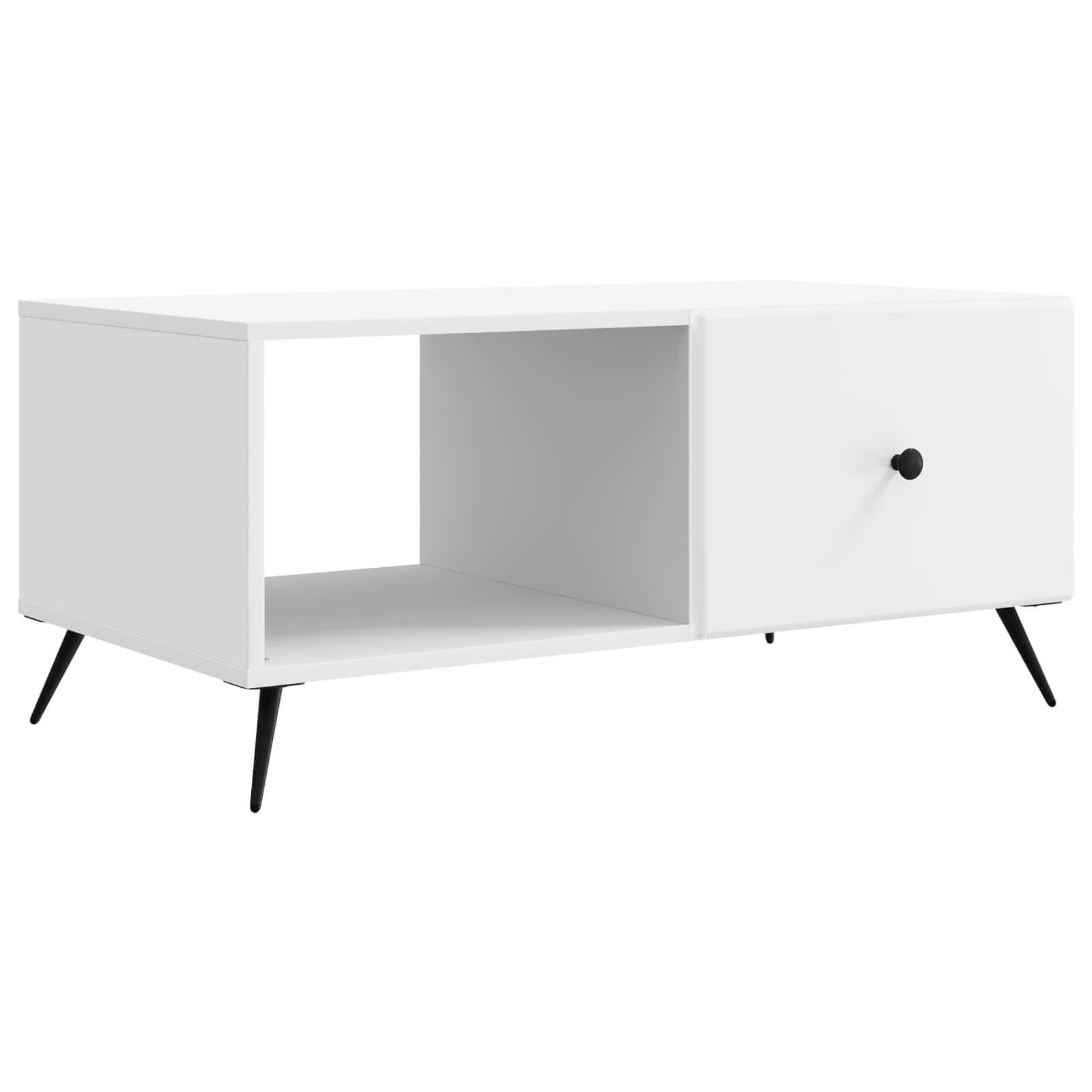 Sofabord Hvid 90 x 50 x 40 cm Konstrueret træ billede