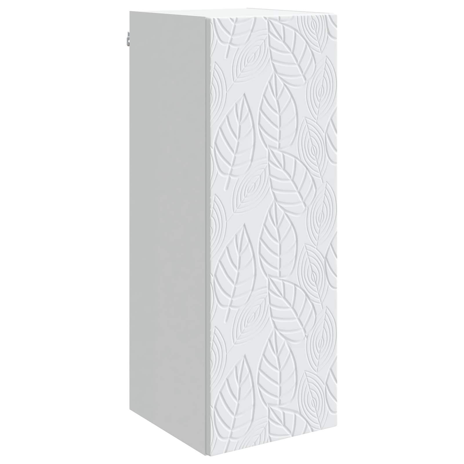 Vægmonteret skab Hvid 33 x 34,5 x 90 cm Konstrueret træ billede