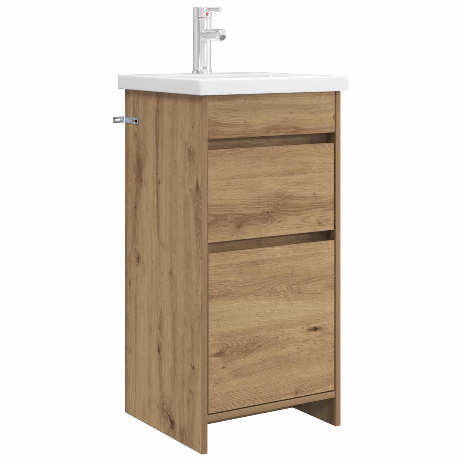 Badeværelsesvask med vask Artisan-eg 42 x 40 x 84,5 cm billede
