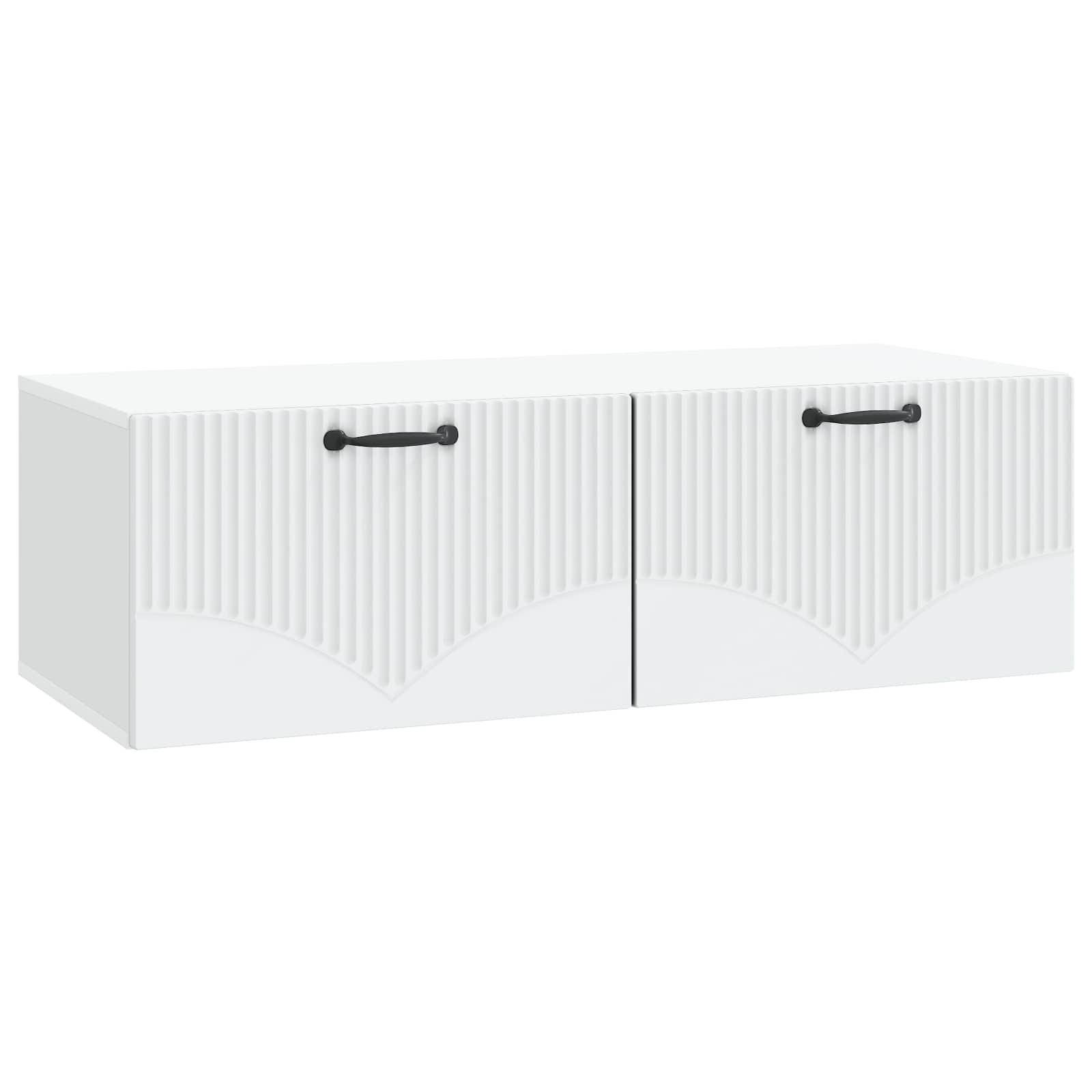 Væghængt TV-skab Hvid 98 x 41 x 30 cm Konstrueret træ billede