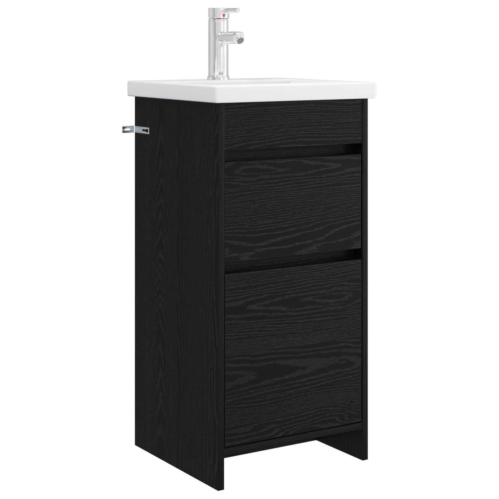 Badeværelsesvask med vask Sort eg 42 x 40 x 84,5 cm billede
