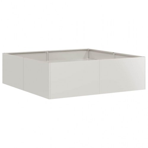 Plantekasse 100×100×30 cm i rustfrit stål - højbed til have og terrasse