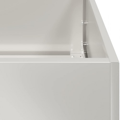 Plantekasse 100×100×30 cm i rustfrit stål - højbed til have og terrasse