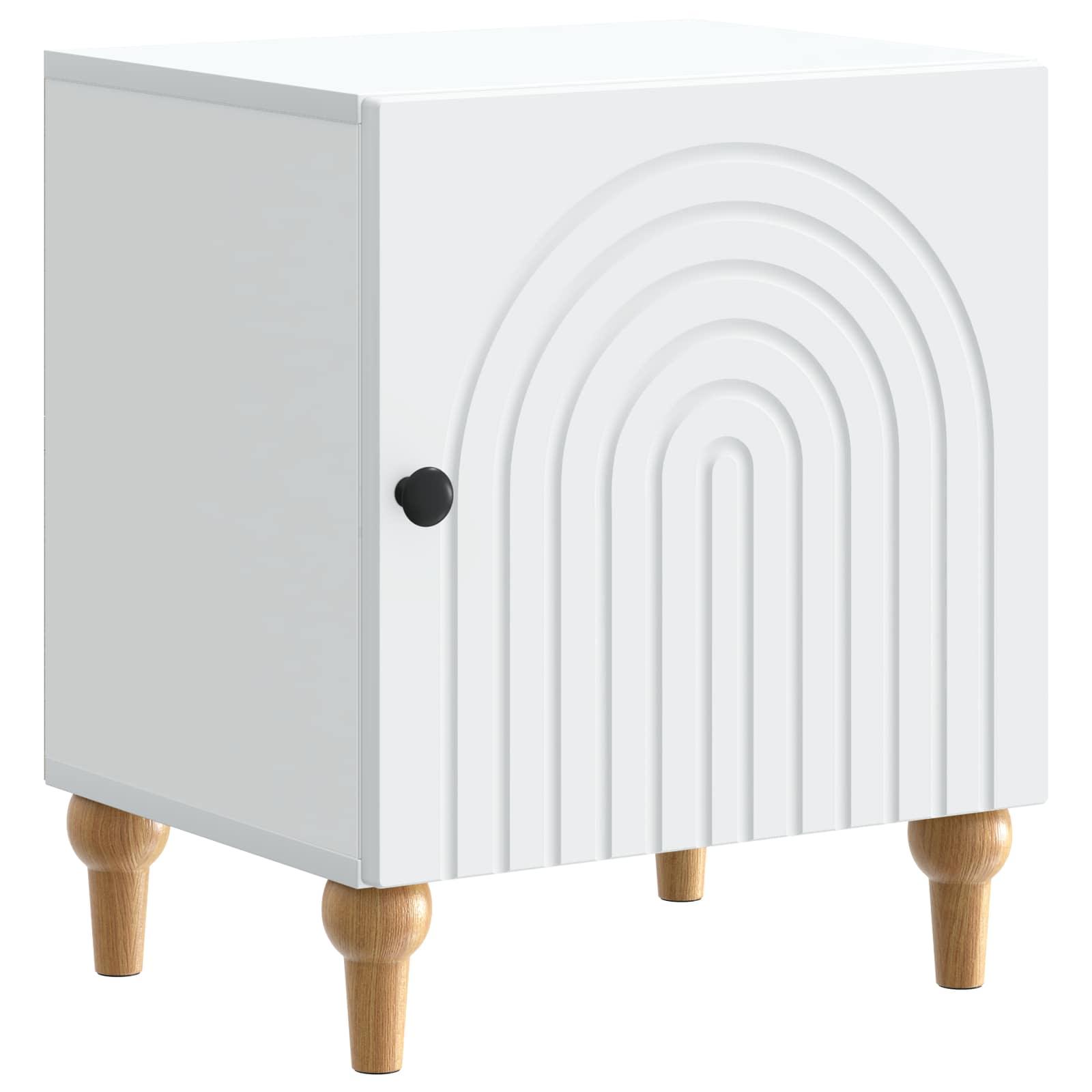 Natskab i hvid - 43 × 34,5 × 50 cm, konstrueret træ billede