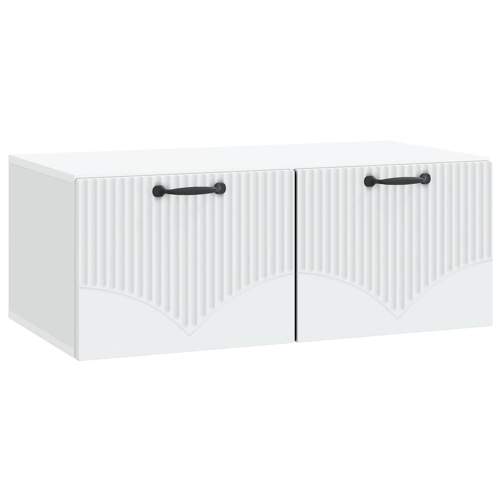 Væghængt TV-skab Hvid 78,5 x 41 x 30 cm Konstrueret træ billede