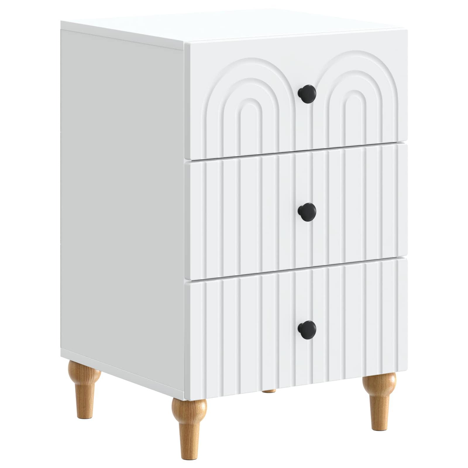 Natskab med skuffe Hvid 43x 41 x 66,5 cm Konstrueret træ billede