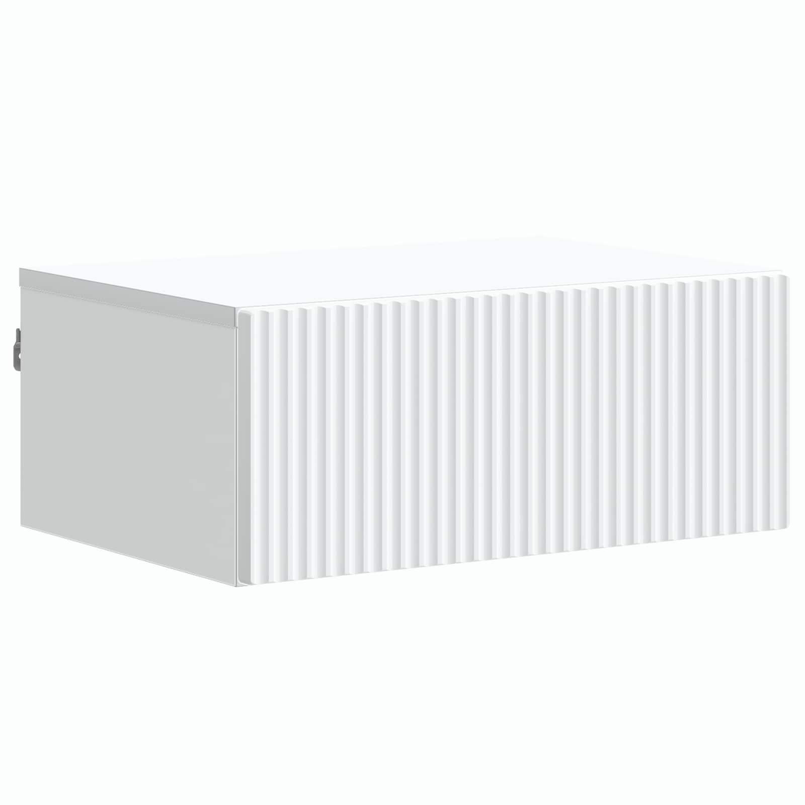Væghængt Natbord Hvid 49 x 34,5 x 20 cm Konstrueret træ billede
