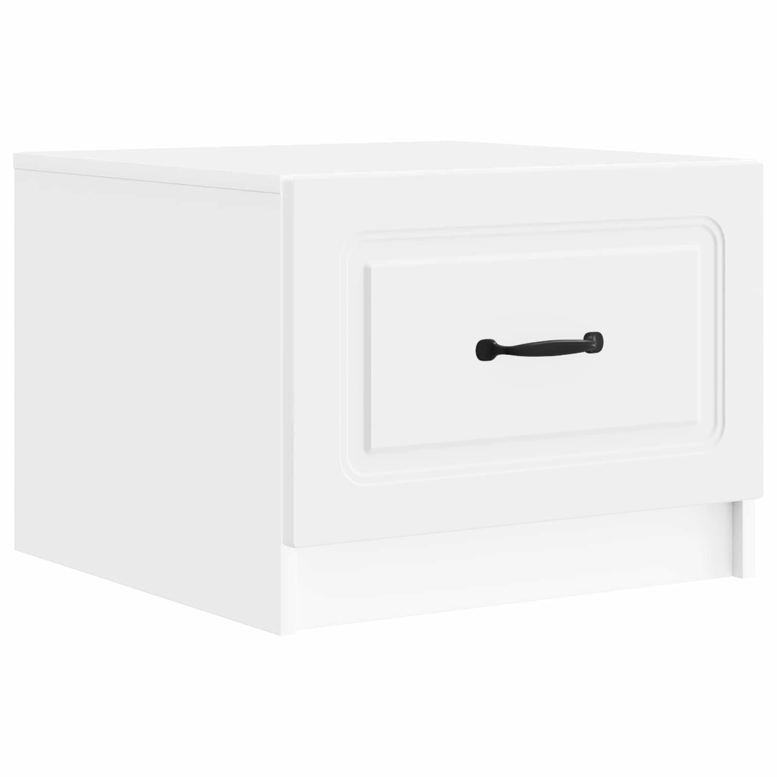 Sofabord med skuffe Hvid 49 x 50 x 37 cm Konstrueret træ billede