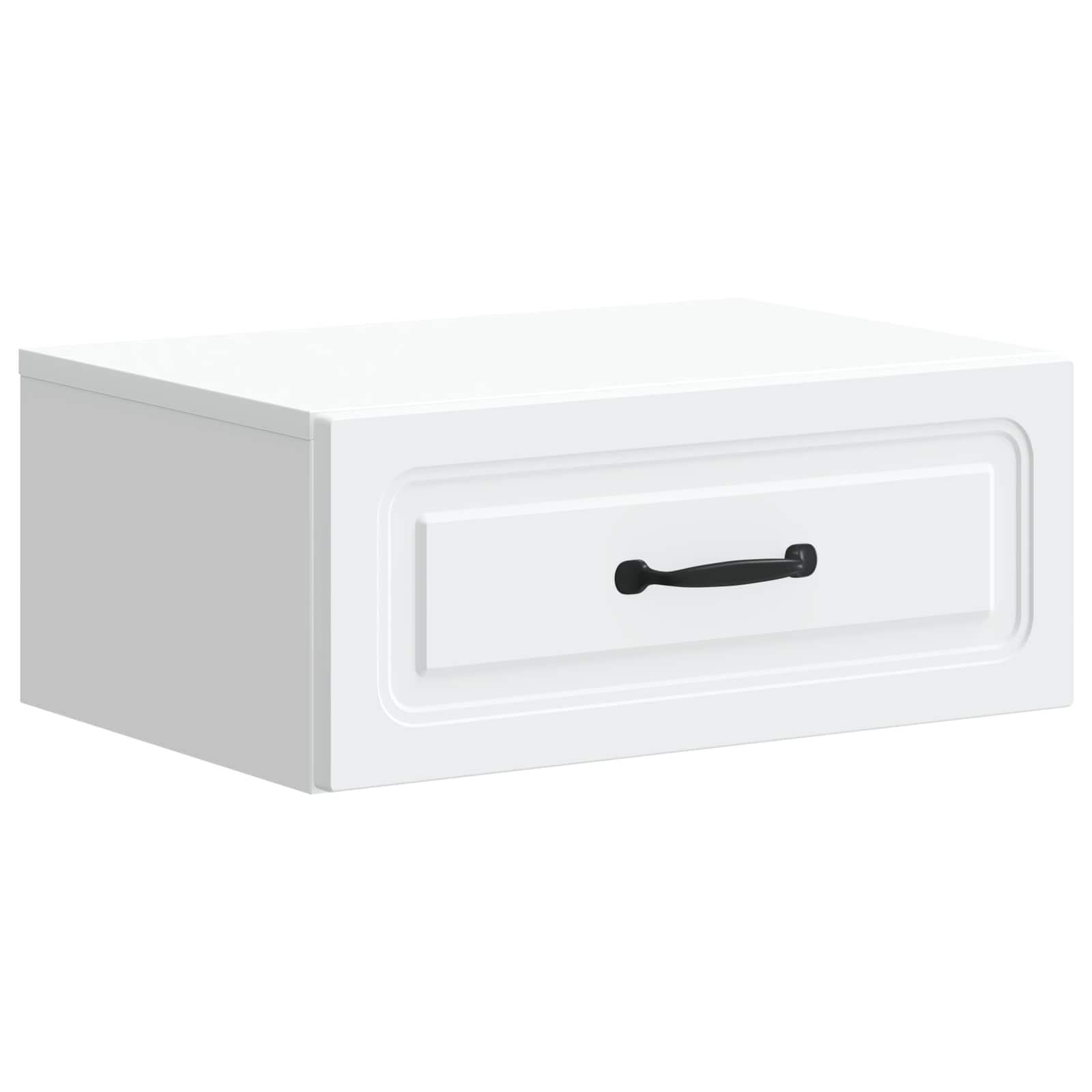 Væghængt Natbord Hvid 49 x 34,5 x 20 cm Konstrueret træ billede