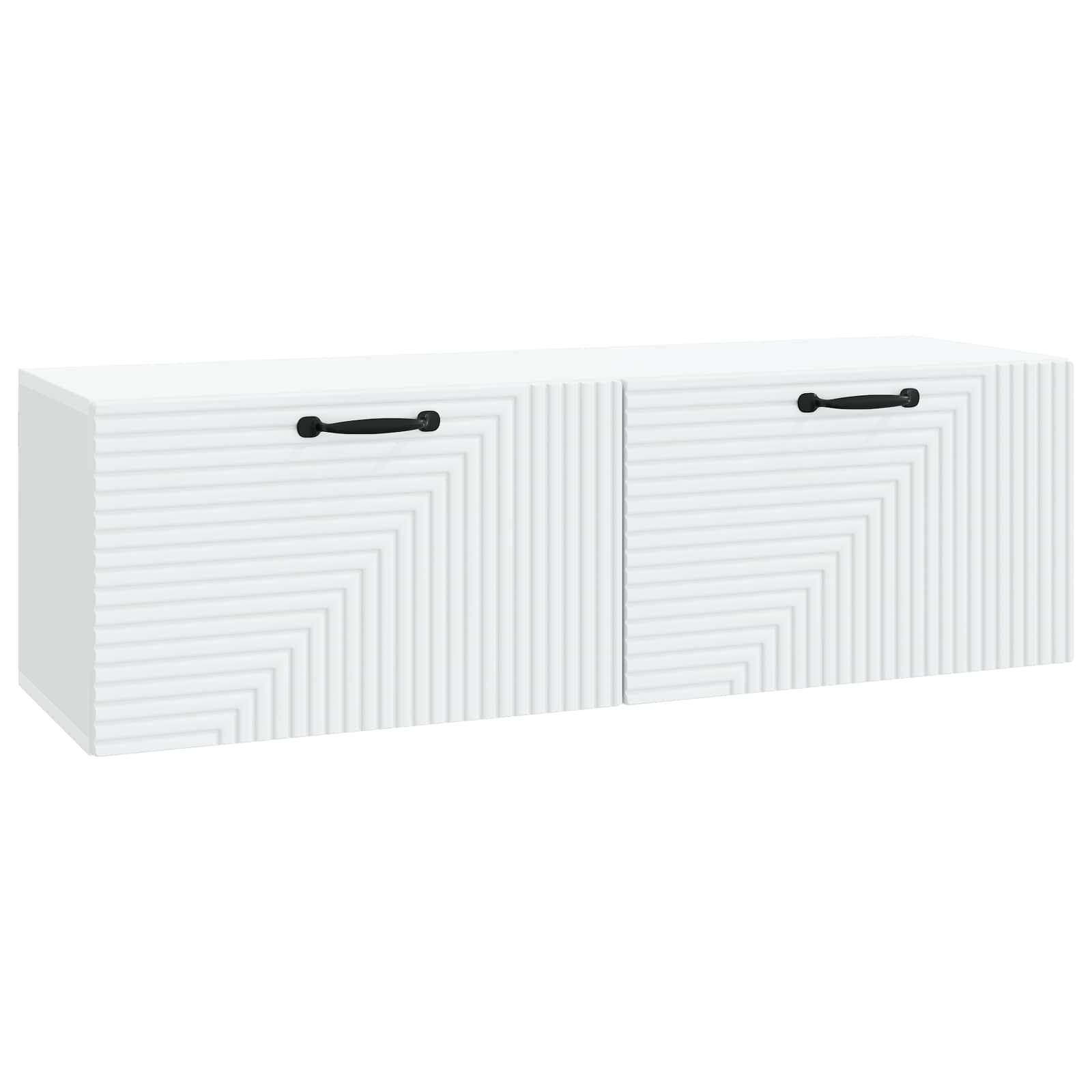 Væghængt TV-skab Hvid 98 x 31 x 30 cm Konstrueret træ billede