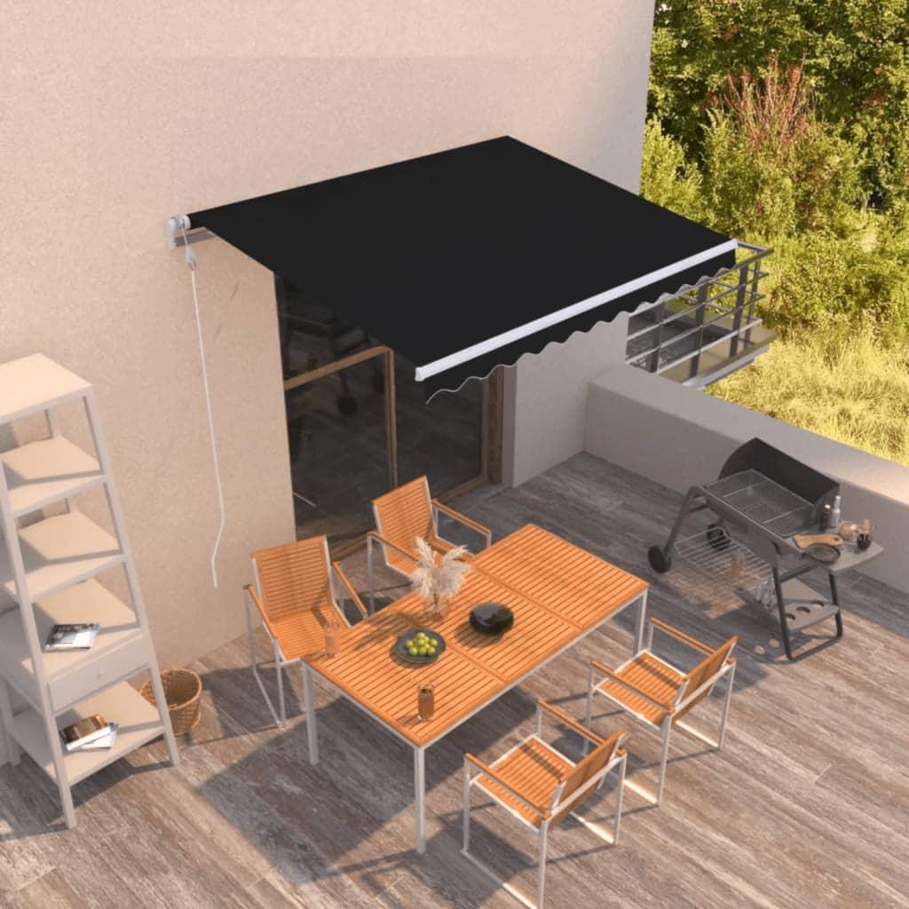 Markise 350x250 cm automatisk betjening antracitgrå billede