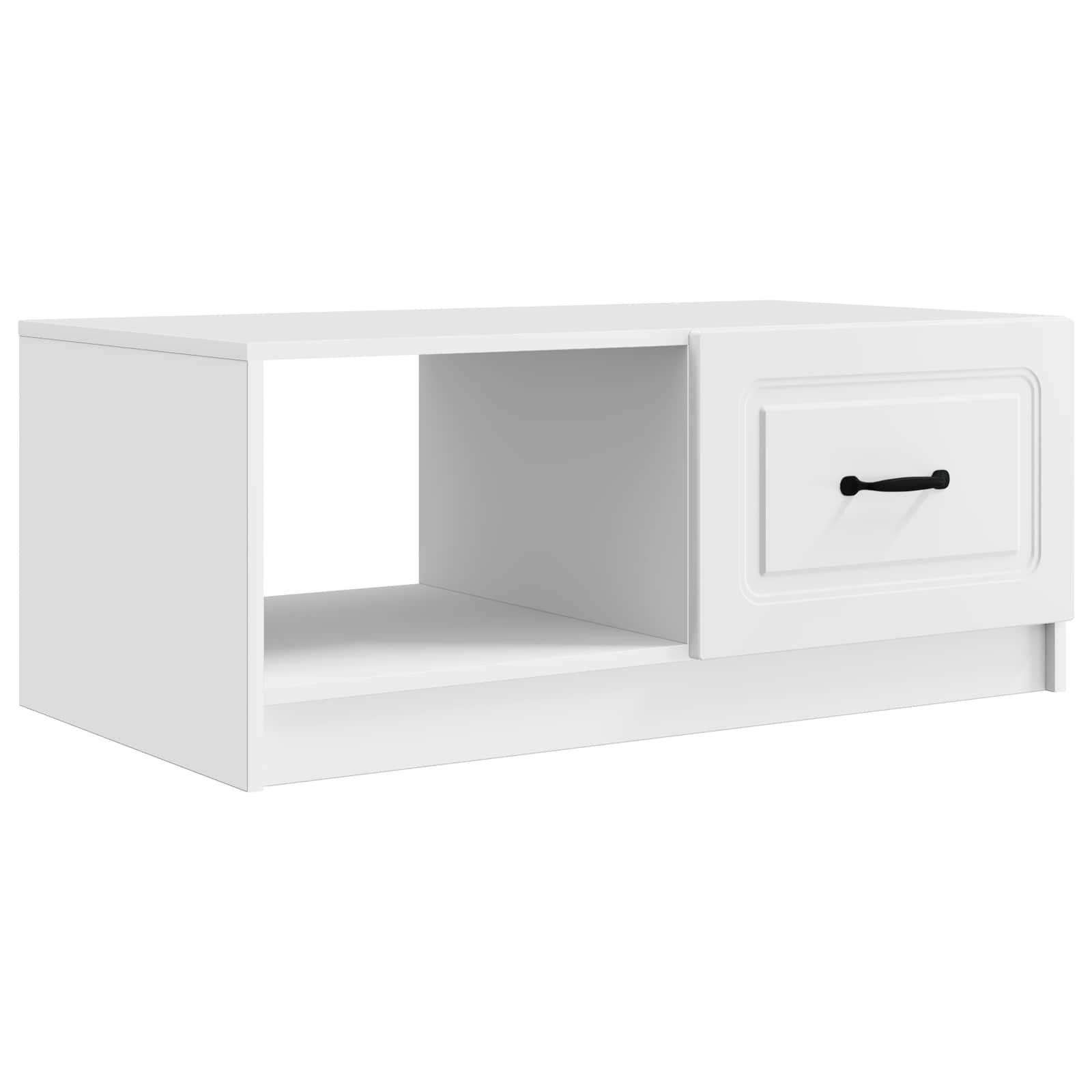 Sofabord Hvid 90 x 50 x 37 cm Konstrueret træ billede