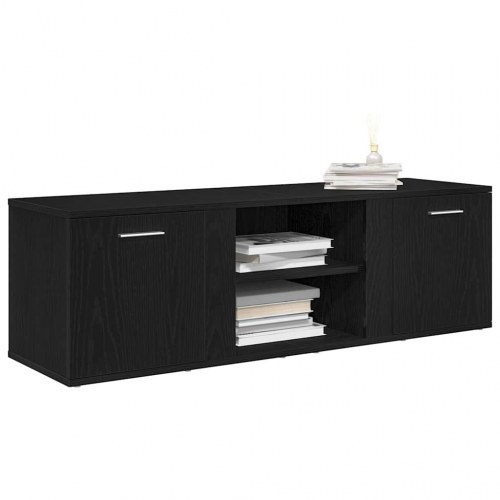 TV-skab i sort eg 120×34×37 cm - konstrueret træ