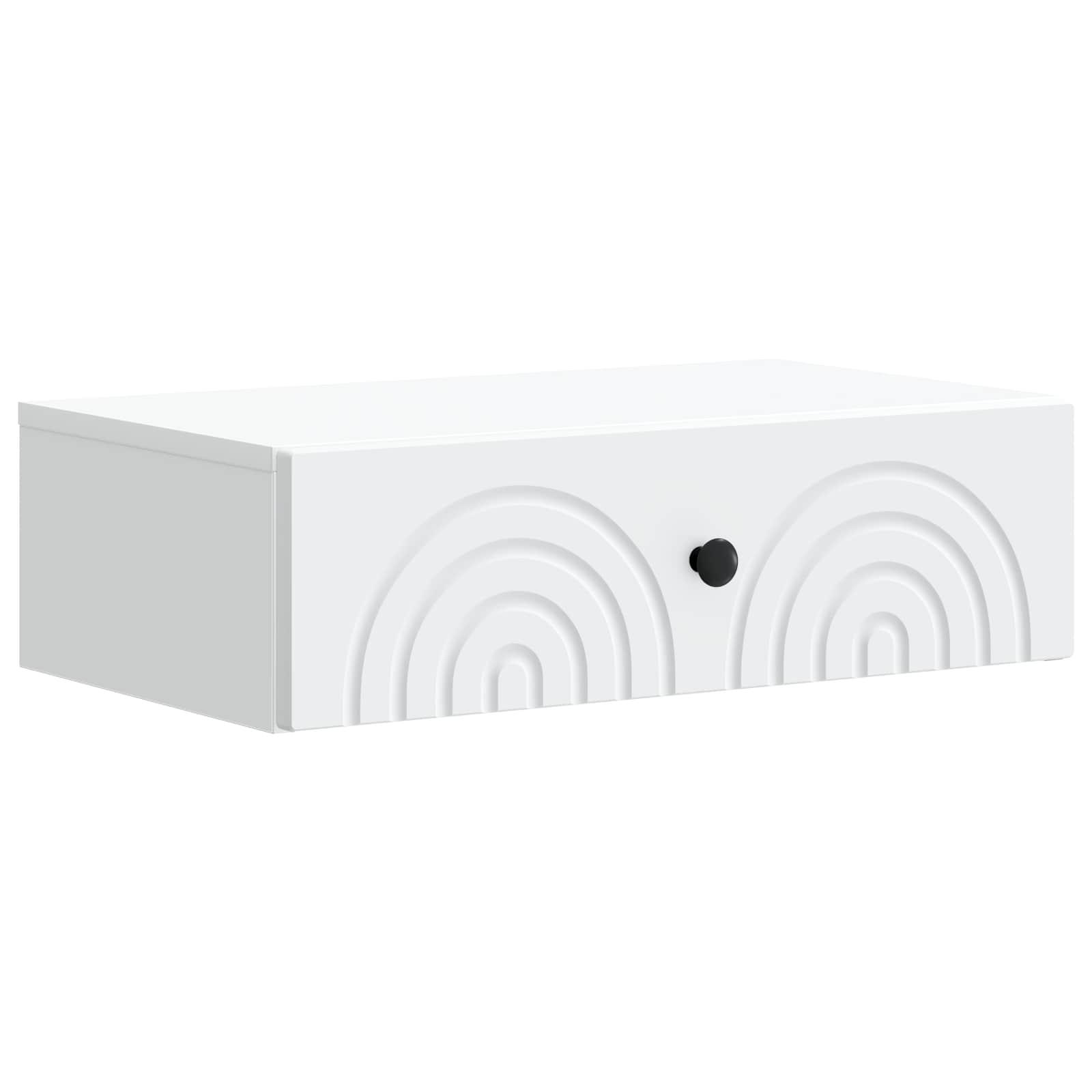 Væghængt Sideskab Hvid 59 x 34,5 x 17 cm Konstrueret træ billede