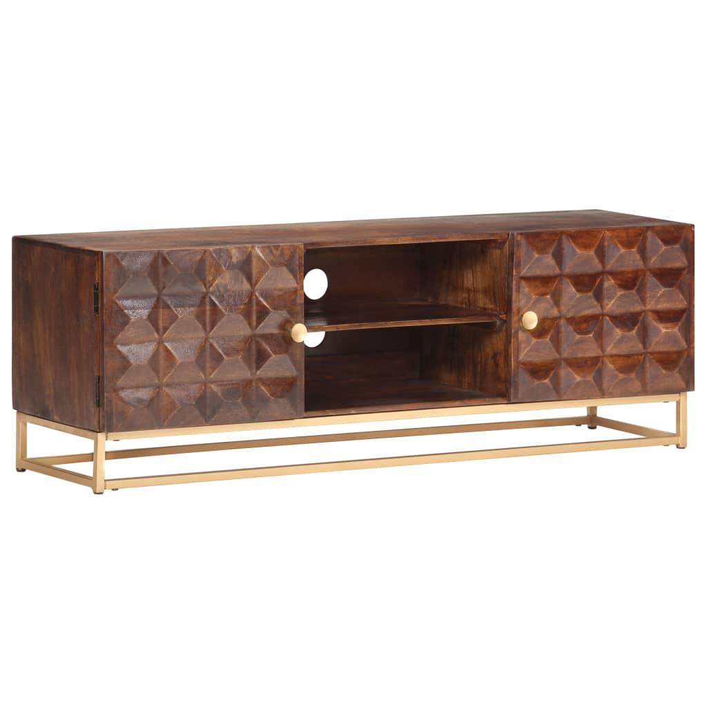 TV-skab 124x29x45 cm massivt mangotræ billede