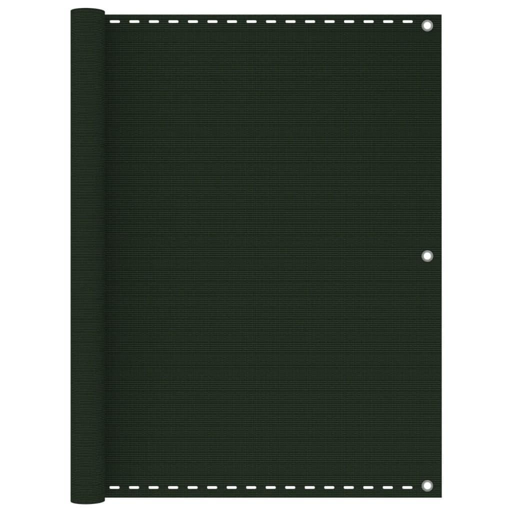 Altanafskærmning 120x400 cm HDPE mørkegrøn billede