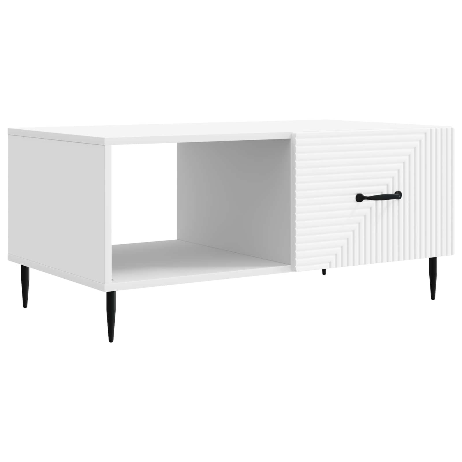Sofabord Hvid 90 x 50 x 40 cm Konstrueret træ billede