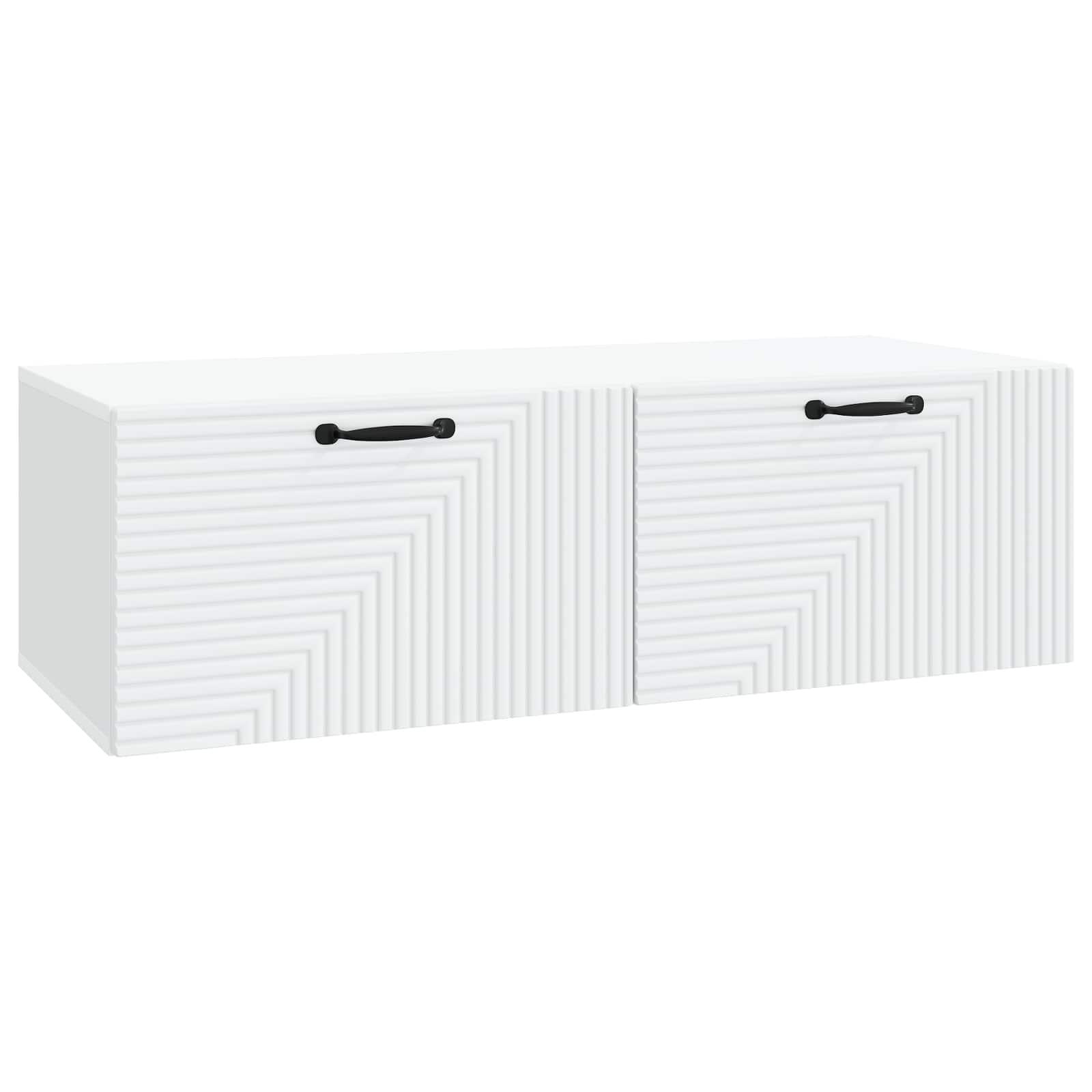 Væghængt TV-skab Hvid 98 x 41 x 30 cm Konstrueret træ billede