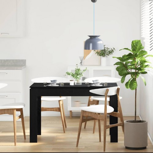 Spisebord i sort eg - 120 × 60 × 76 cm, konstrueret træ