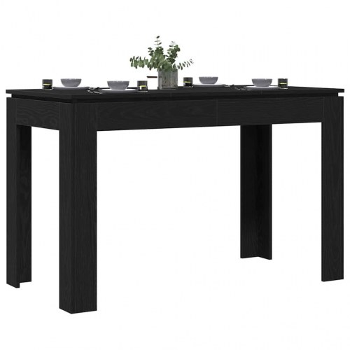 Spisebord i sort eg - 120 × 60 × 76 cm, konstrueret træ