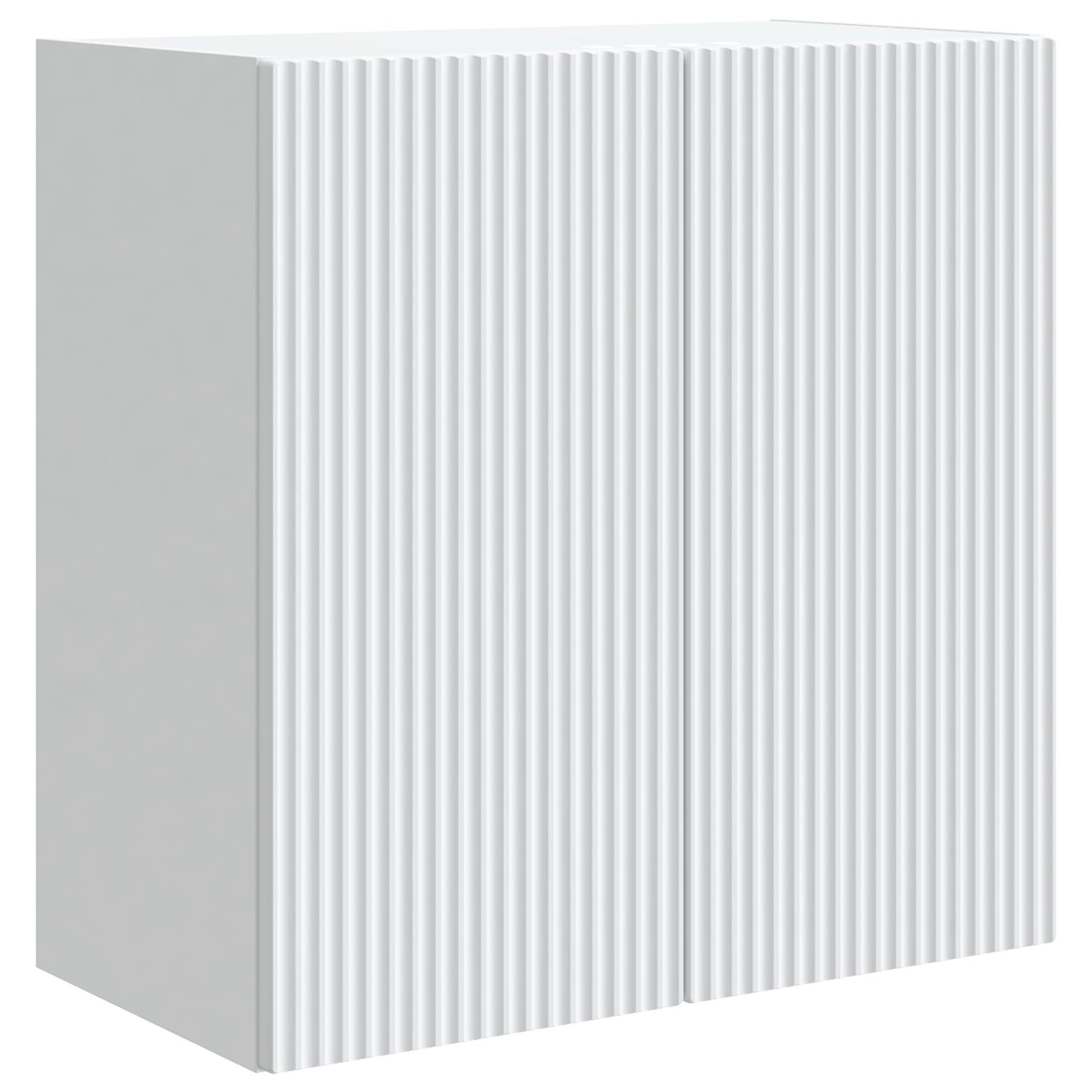 Vægmonteret skab Hvid 59 x 31 x 60 cm Konstrueret træ billede