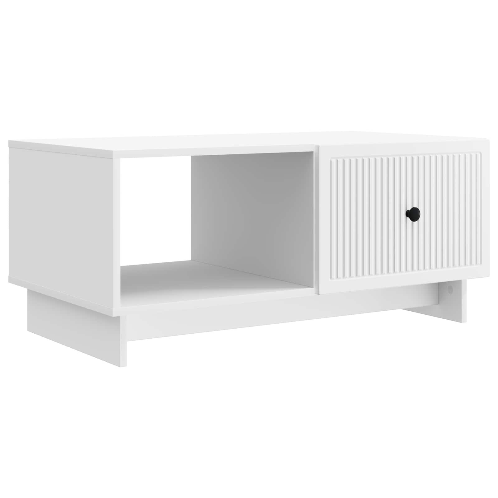 Sofabord Hvid 90 x 50 x 40 cm Konstrueret træ billede
