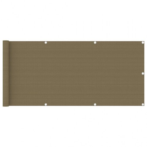 Altanafskærmning 75×400 cm i HDPE - gråbrun privatlivsskærm