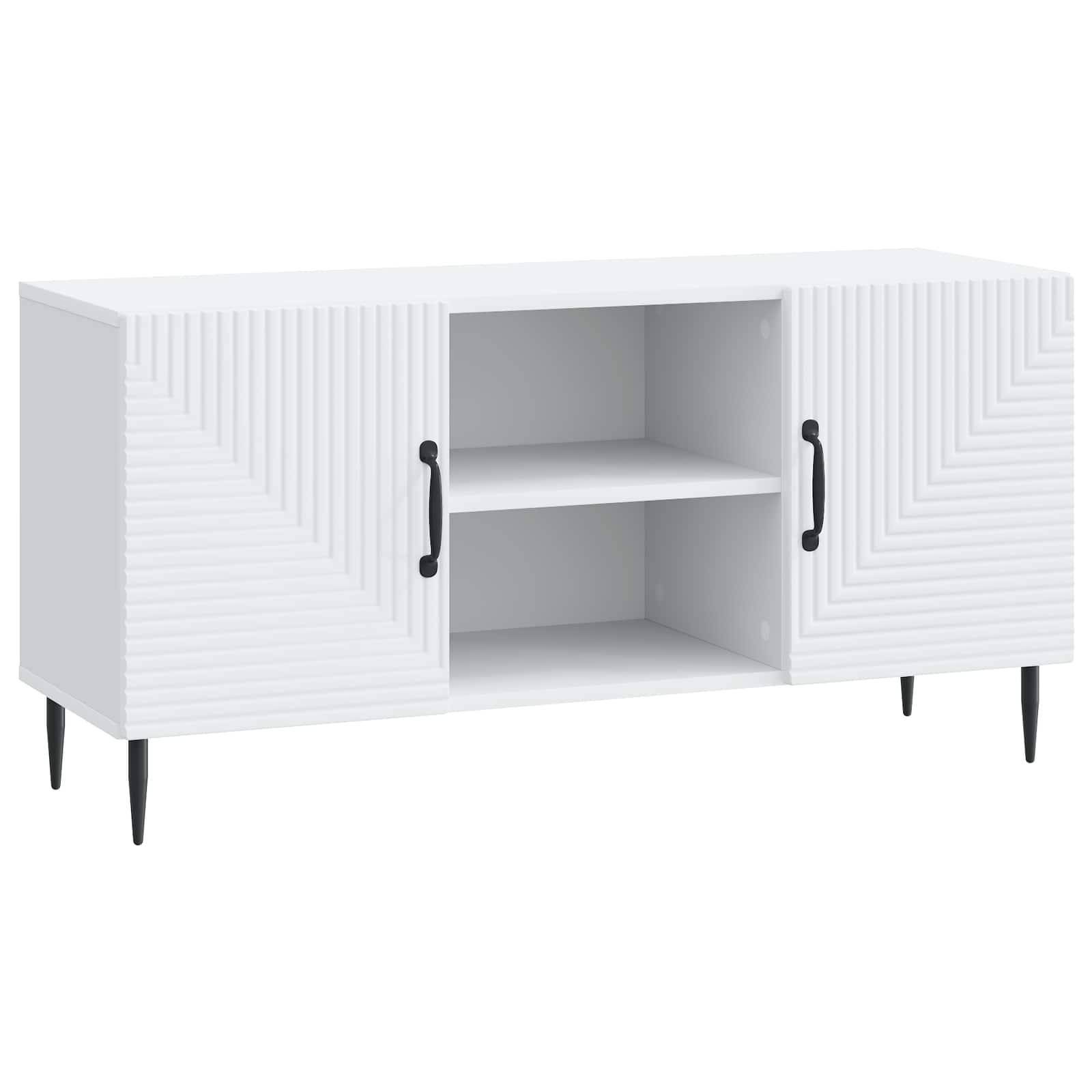 TV-skab Hvid 102 x 34,5 x 50 cm Konstrueret træ billede