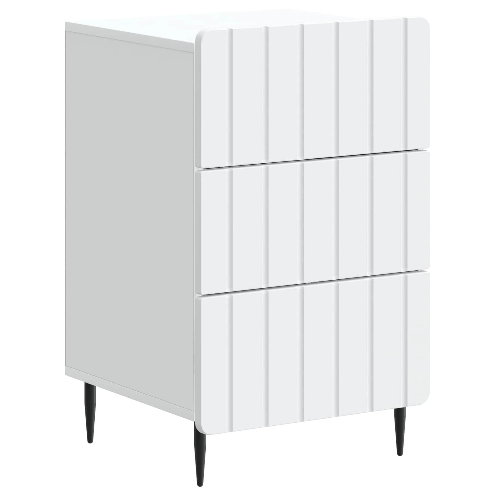Natskab med skuffe Hvid 43x 41 x 68 cm Konstrueret træ billede
