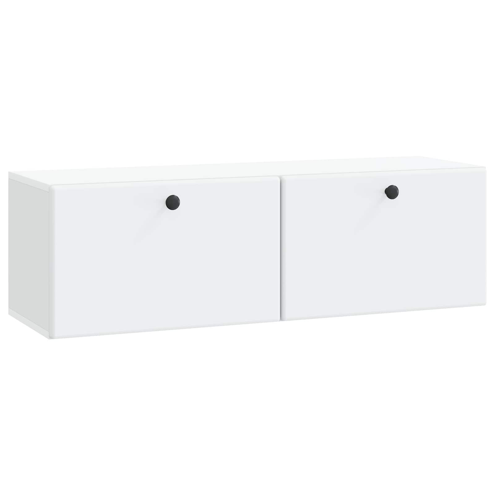 Væghængt TV-skab 98 x 31 x 30 cm Hvid Konstrueret træ billede