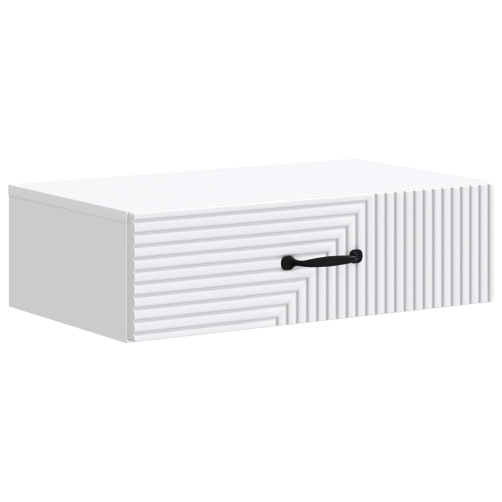 Væghængt Sideskab Hvid 59 x 34,5 x 17 cm Konstrueret træ billede