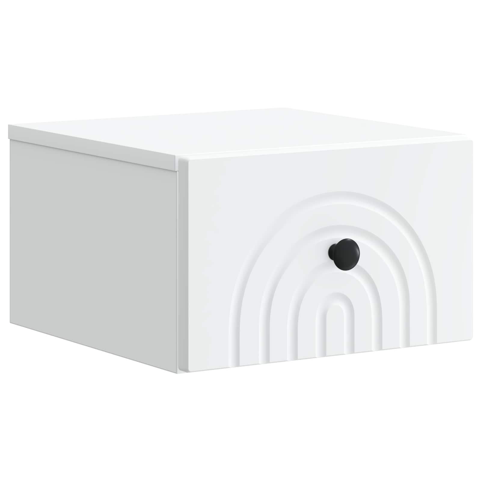 Væghængt Natbord Hvid 33 x 34,5 x 20 cm Konstrueret træ billede