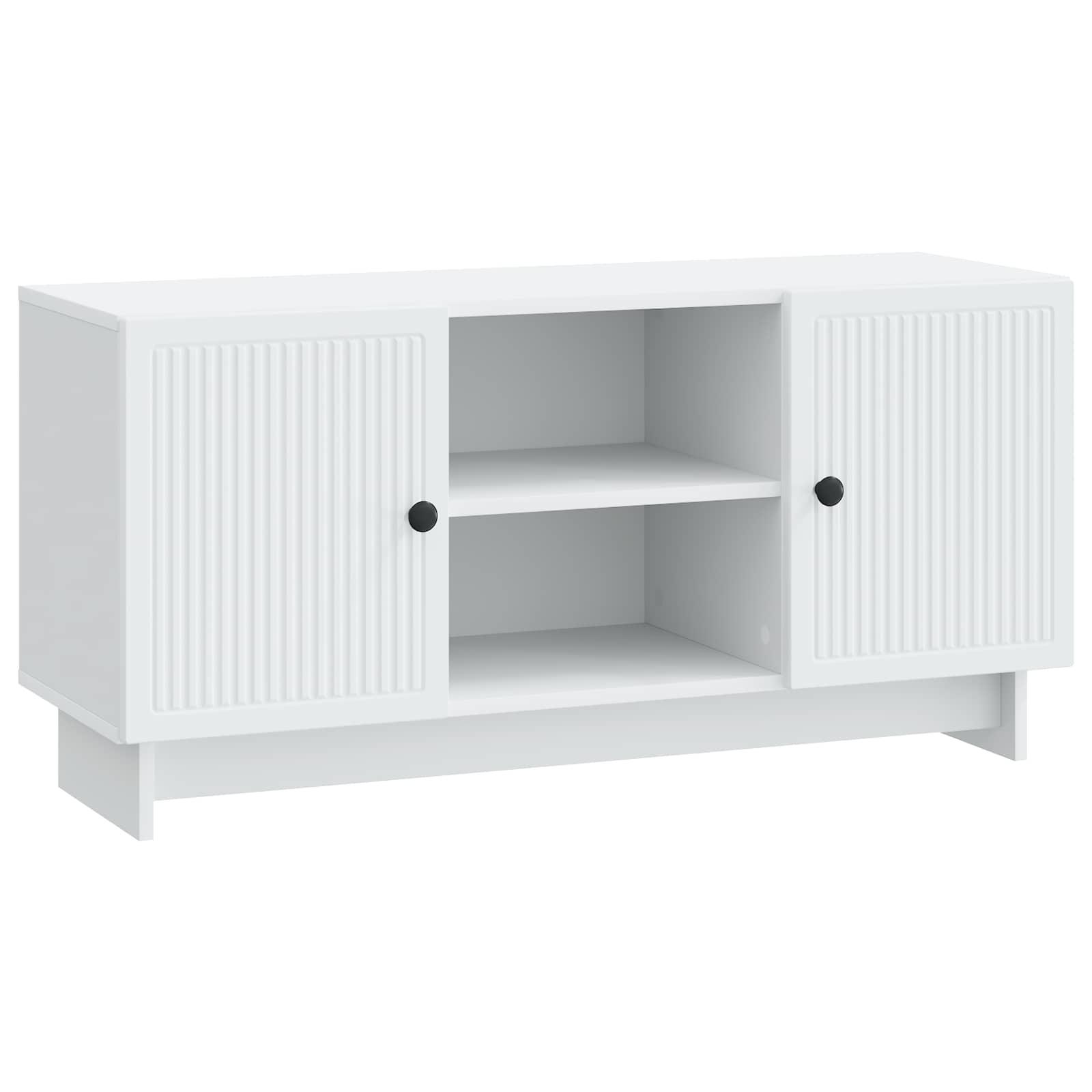 TV-skab 102 x 34,5 x 50 cm Hvid Konstrueret træ billede