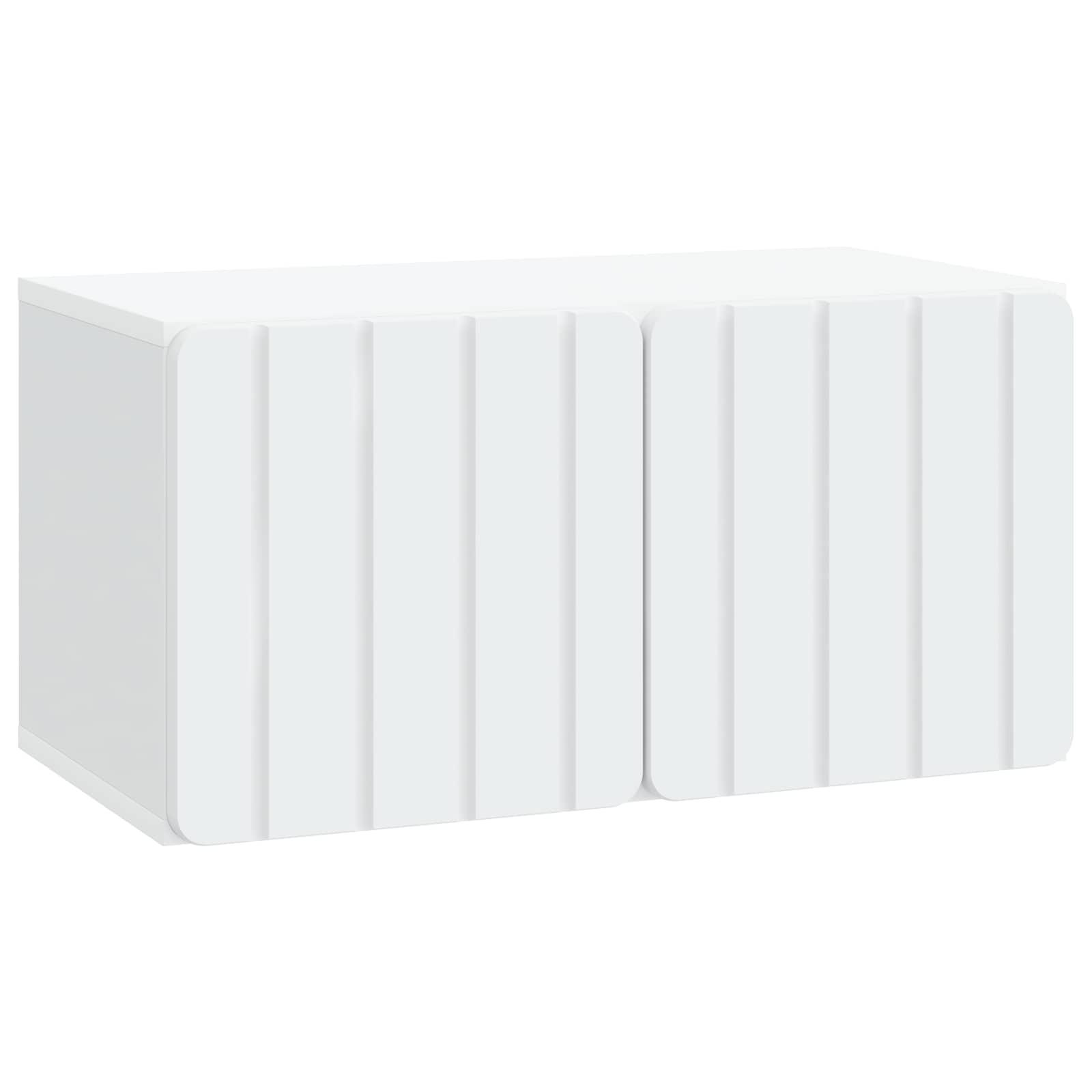 Væghængt TV-skab Hvid 59,5 x 31 x 30 cm Konstrueret træ billede