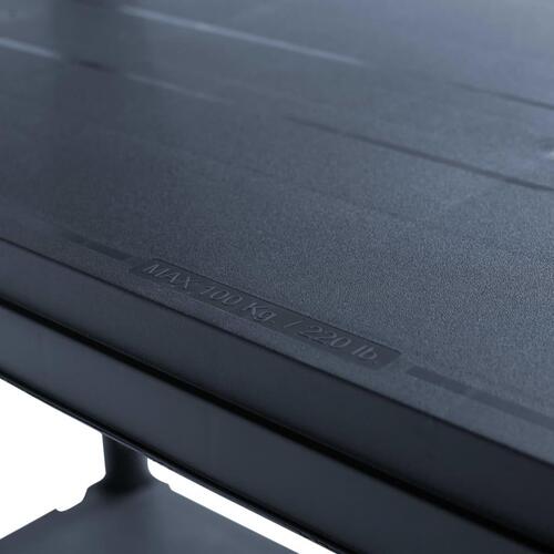 Opbevaringsreoler 2 stk. 500 kg 100 x 40 x 180 cm plastik sort
