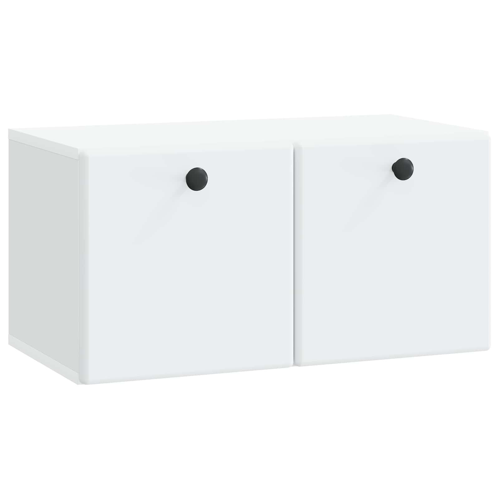 Væghængt TV-skab 59,5 x 31 x 30 cm Hvid Konstrueret træ billede