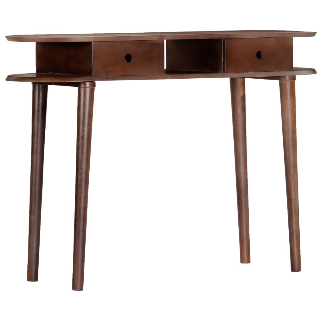 Konsolbord 110x35x76 cm massivt akacietræ billede