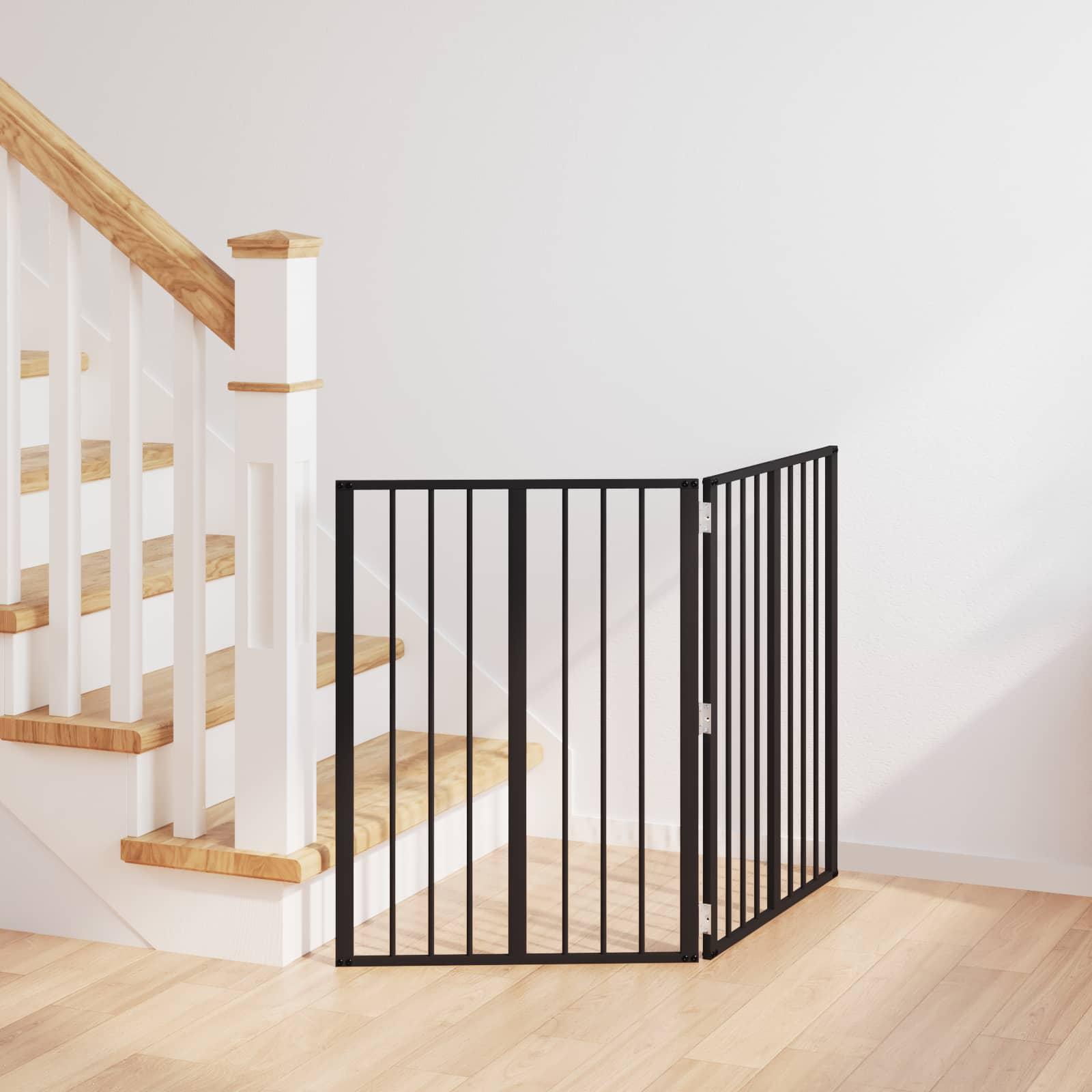 Hundedør 2 stk Sort 60 x 80 cm Galvaniseret stål billede