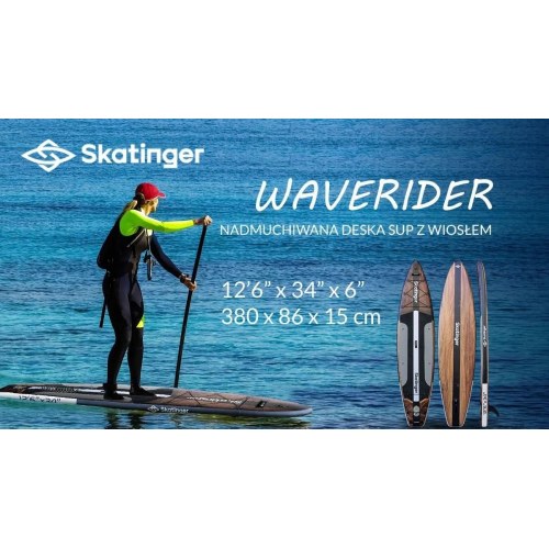 Skatinger Waverider 12’6" Touring oppusteligt SUP-board - 380 × 86 × 16 cm, bronze
