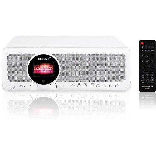 Ferguson Regent i351s internetradio - hvid med Wi‑Fi, DAB+, FM, USB, Bluetooth og Spotify