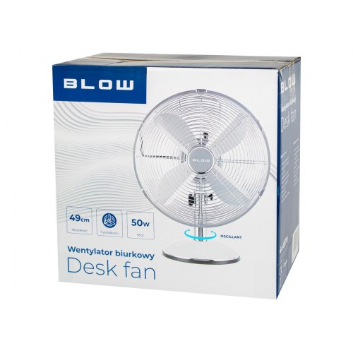 BLOW bordventilator 30 cm (12") - 50 W, sølv metal