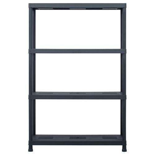 Opbevaringsreoler 2 stk. 220 kg 90 x 40 x 138 cm plastik sort