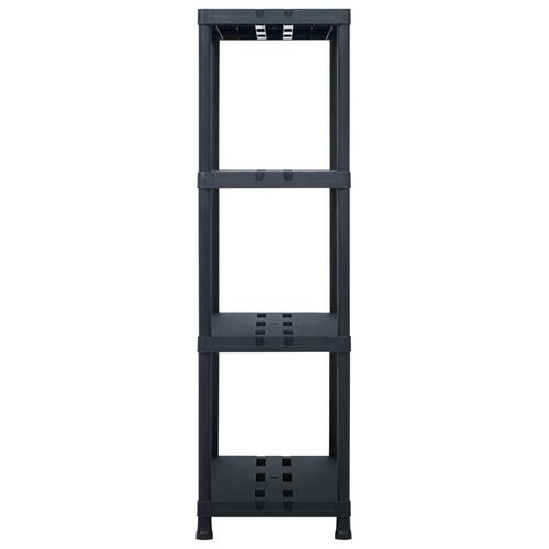 Opbevaringsreoler 2 stk. 220 kg 90 x 40 x 138 cm plastik sort
