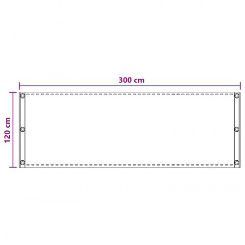 Altan skærm sandfarvet 120 × 300 cm - HDPE med aluminiumsøjer