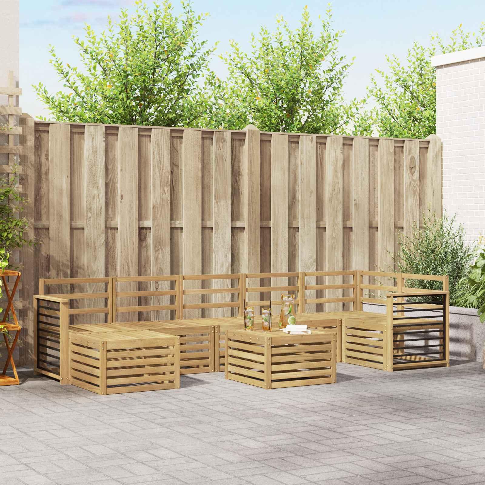Udendørs sofagruppe 8 stk Hvid 59 x 59 x 37 cm billede